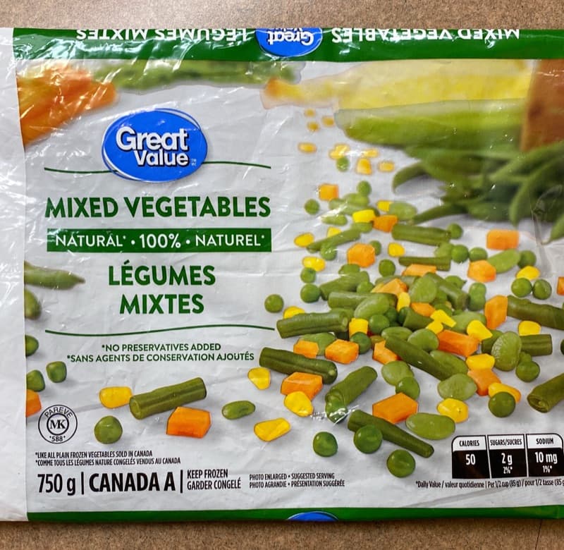 Frozen mixed vegetables